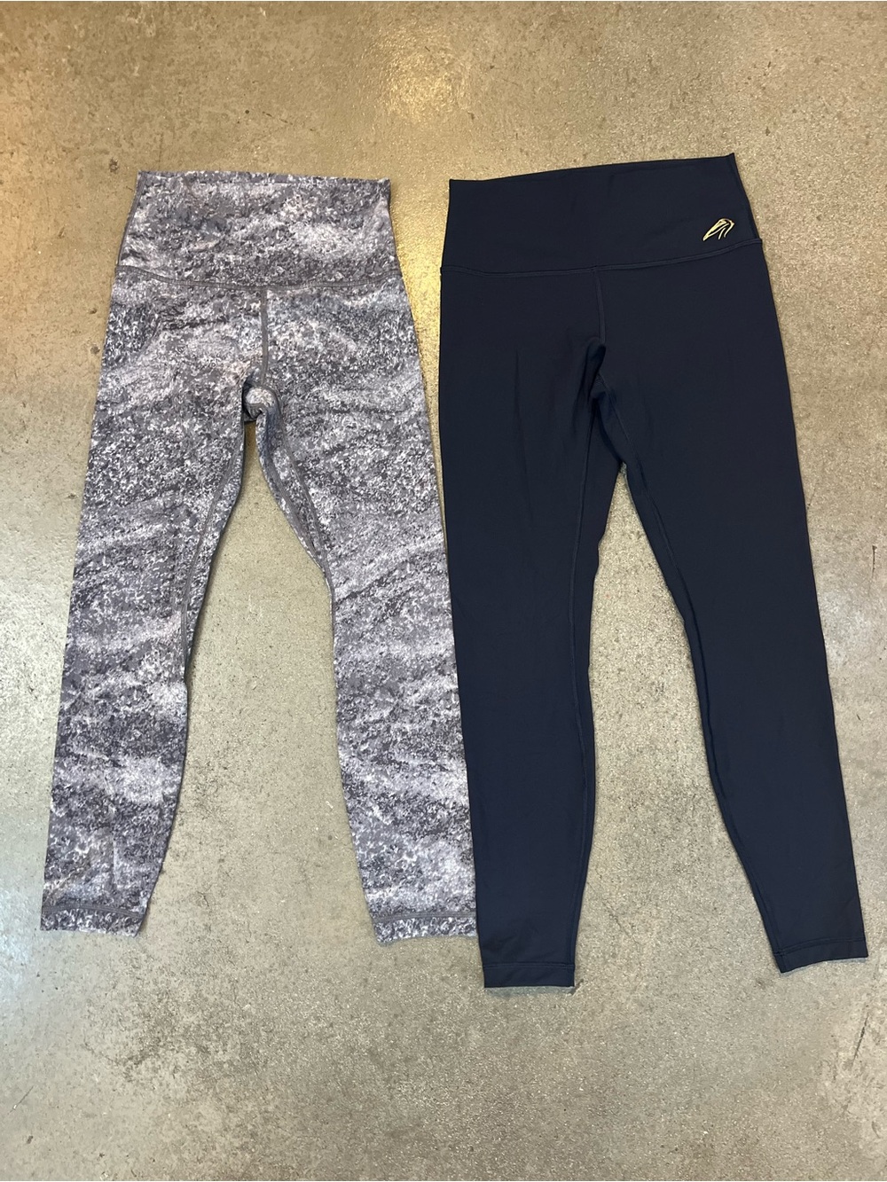 lululemon athletica Navy High-Waist Leggings & Gray Marbled Leggings